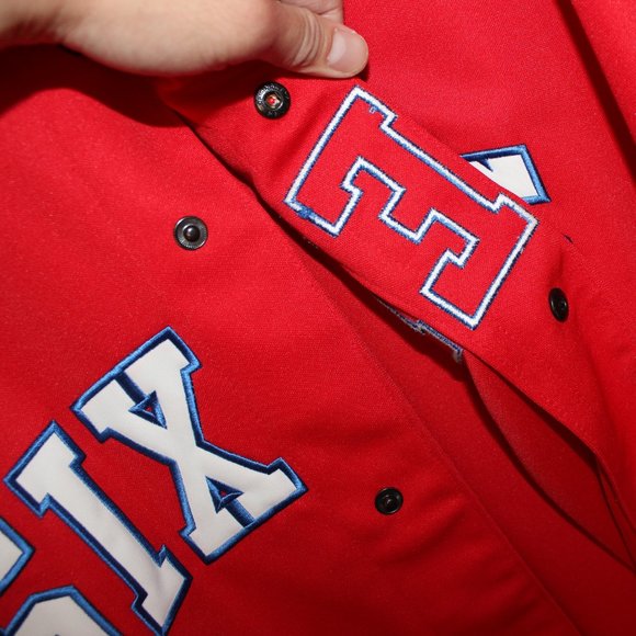 vintage 2002 Philadelphia 76ers Sixers snap-on warm-up jersey Nike Rewind 77 NBA - Picture 3 of 10